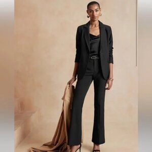 Banana Republic Giovana Sculpted Bootcut Trouser Pants Blazer Suit Purple 6 NWT